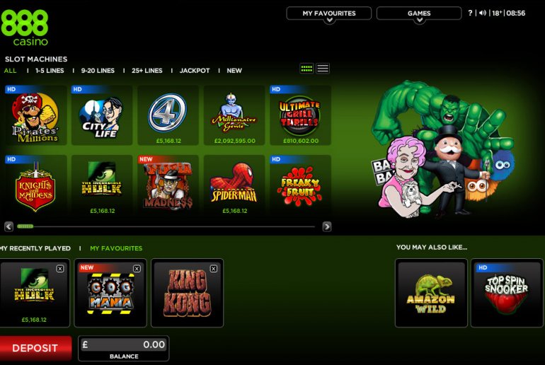 ¿Y qué hay de los bonos de 888casino?